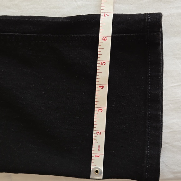 Jones New York Lexington black Denim straight leg Jeans 4 embellished pockets - Picture 11 of 13